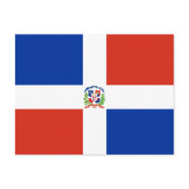 Dominican Republic Flag Postcard