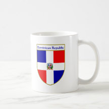 Dominican Republic Flag Shield Mugs