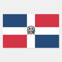 Dominican Republic Flag Stickers