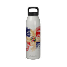 Dominican Republic Flag Water Bottle