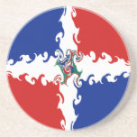 Dominican Republic Gnarly Flag coasters by Flagnostic Dominican Republic Gnarly Flag coasters