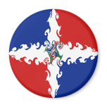 Dominican Republic Gnarly Flag Refrigerator Magnet