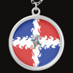 Dominican Republic Gnarly Flag necklaces by Flagnostic Dominican Republic Gnarly Flag necklaces