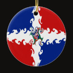 Dominican Republic Gnarly Flag ornaments by Flagnostic Dominican Republic Gnarly Flag ornaments