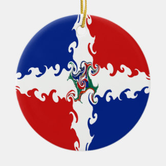 dominican republic gnarly flag christmas tree ornament dominican republic gnarly flag christmas tree ornament