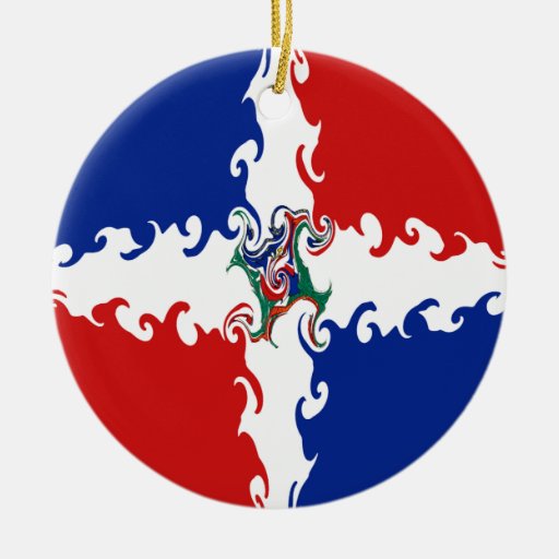 dominican republic gnarly flag christmas tree ornament dominican republic gnarly flag christmas tree ornament