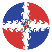 Dominican Republic Gnarly Flag stickers