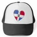 Dominican Republic Heart Flag Hat