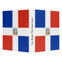 Dominican Republic High quality Flag 3 Ring Binders