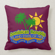 Dominican Republic Island State of Mind pillow