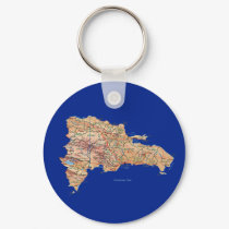 Dominican Republic Map Keychain
