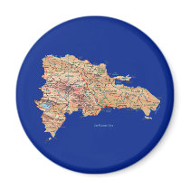 Dominican Republic Map Magnet
