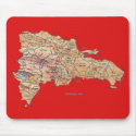 Dominican Republic Map Mousepad by FlagAndMap Dominican Republic Map Mousepad
