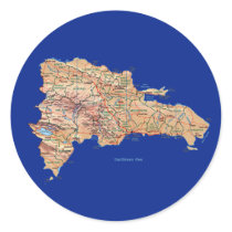 Dominican Republic Map Sticker