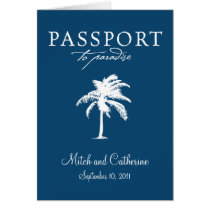 Dominican Republic Passport Wedding Invitation Greeting Cards