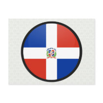 Dominican Republic quality Flag Circle Postcards