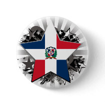 Dominican Republic Star Pinback Buttons
