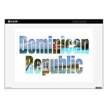 Dominican Republic tourist sights in letters Laptop Skin