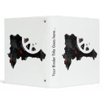Dominican Republic Trendy Peace Sign with Dominica 3 Ring Binders