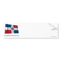 Dominican Republic Waving Flag w/ Name in Spanish bumper stickers by Vexillophile Dominican Republic Waving Flag w/ Name in Spanish bumper stickers