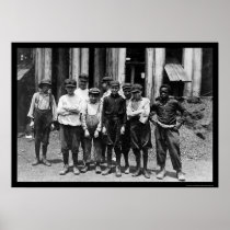 Dominion Glass Factory Worker Boys 1911 Print
