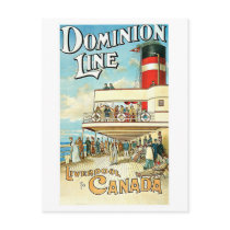 Dominion Line Passenger Ship Vintage Travel Postcards
