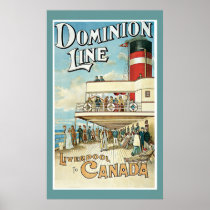 "Dominion Line" Vintage Travel Poster