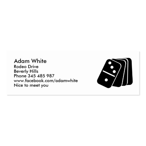 Domino Business Card Template