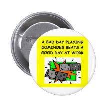 DOMINOES player Pinback Buttons