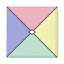 Dominoes TAG Tile - Type 1 - No. 1 (of 24) Magnets