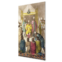 Don Alvaro, King of the Congolese on his Throne, p Canvas Print