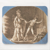 Don Giovanni and the statue of the Commandantore Mousepads