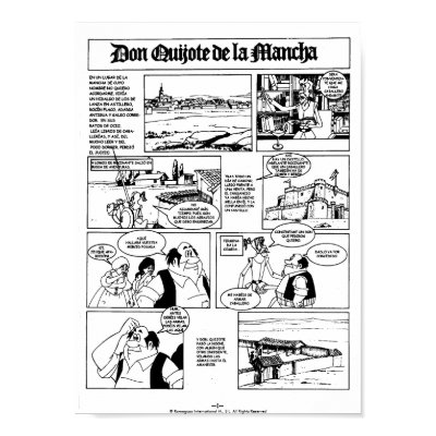 DON QUIJOTE DE LA MANCHA - CÓMIC-Página 01 Poster by QUIXOTEdotTV