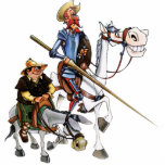 DON QUIJOTE &amp; SANCHO -Keychain Sculpture. Acrylic Cut Out