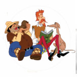 DON QUIJOTE &amp; SANCHO WITH GREYHOUND ACRYLIC CUT OUTS