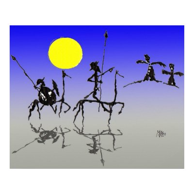Don quijote y Sanchopanza (Digital color) Poster by mago08