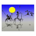 Don quijote y Sanchopanza (Digital color) posters