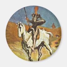 Don Quixote And Sancho Panza By Daumier Honoré (Be Refrigerator Magnet