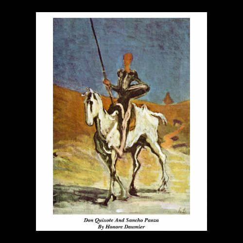 Don Quixote And Sancho Panza By Honore Daumier Posters
