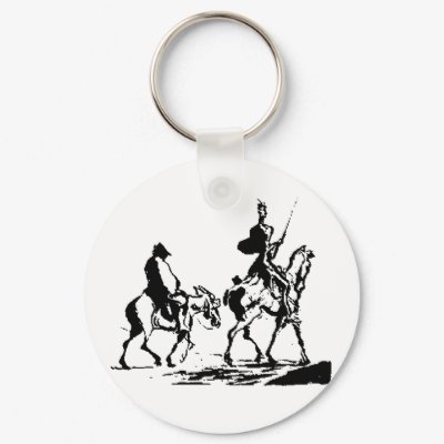 Don Quixote and Sancho Panza Key Chain by Jakestuff