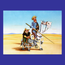 DON QUICHOTE U. SANCHO - SEGELTUCH-DRUCK poster