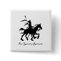 Don Quixote y Rocinante Button