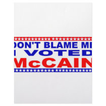 Don;t Blame Me I Voted McCain Personalized Letterhead