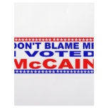 Don;t Blame Me I Voted McCain Personalized Letterhead