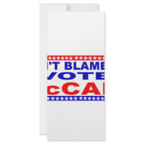 Don;t Blame Me I Voted McCain Rack Cards