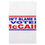 Don;t Blame Me I Voted McCain Stationery