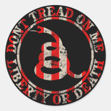 Don’t Tread on Me Round Stickers