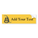 Don’t Tread on Me Snake. bumper stickers