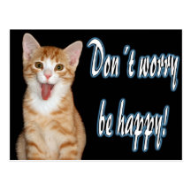 Don´t worry be happy postcard