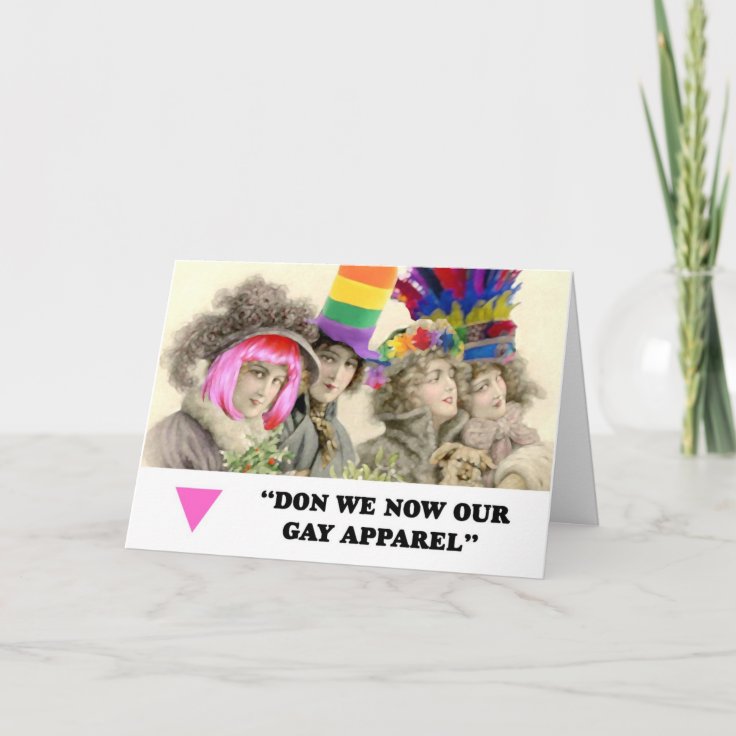 Don We Now Our Gay Apparel Christmas Cards Zazzle